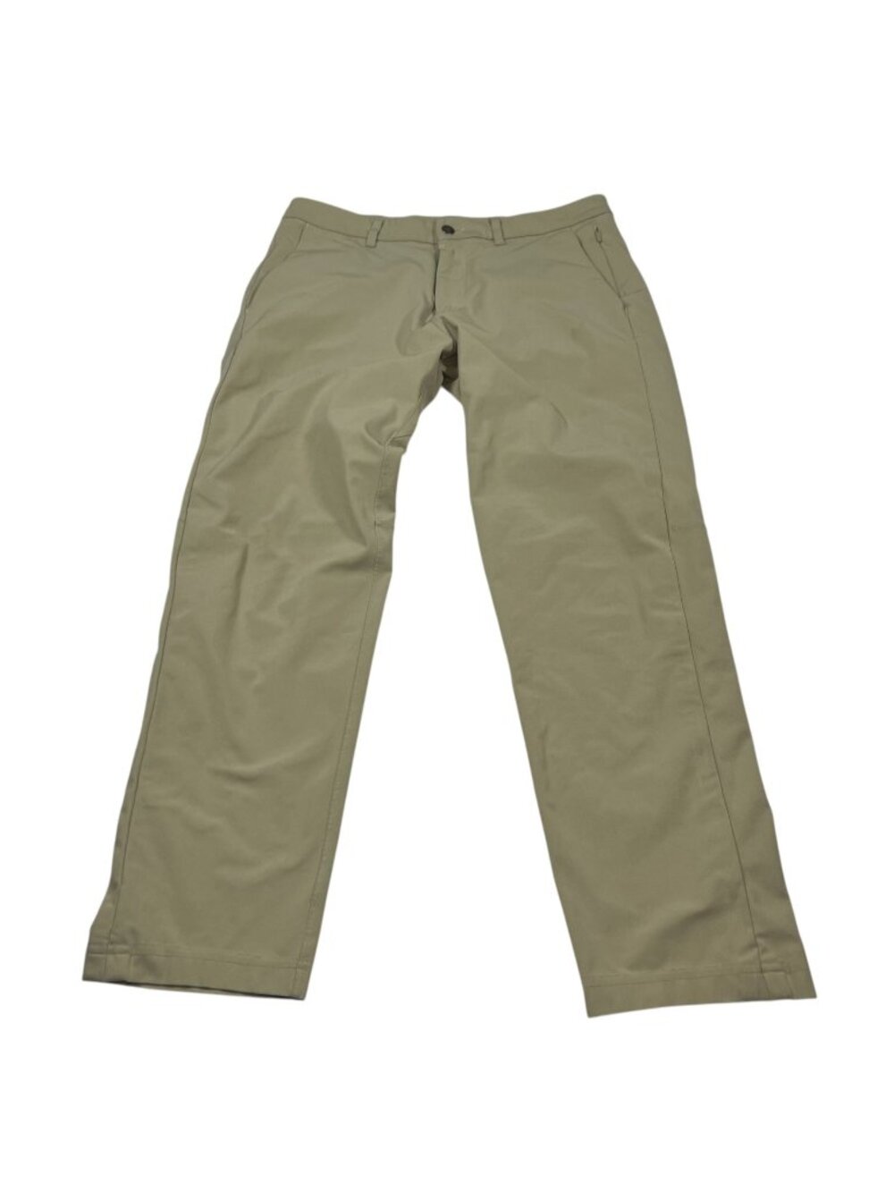 Lululemon Mens Beige Tan Commision Slim Pants Warpstreme Size 32x28 Stretch